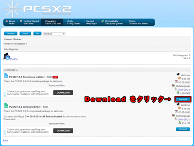 PCSX2 - The Playstation 2 emulator - Windows