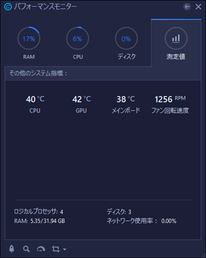 温度（Ryzen 3 2200G ／ Ryzen 7 2700X）
